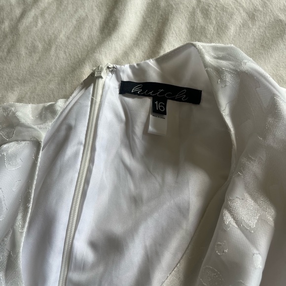 Hutch Kayla Jacquard Tie-Front Maxi Dress White - Picture 3 of 8